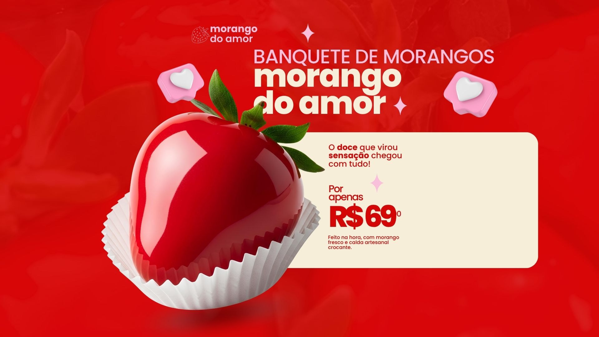 Banquete de Morangos - 15 Unidades